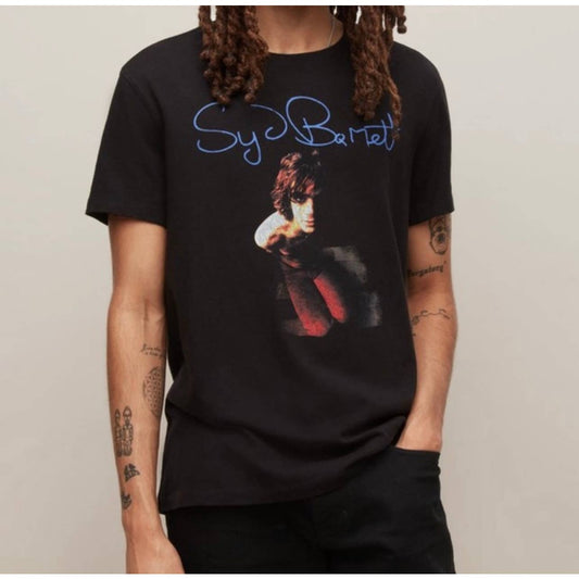 John Varvatos Men's "Syd Barrett" Floor Shot Crewneck Graphic Tee Shirt