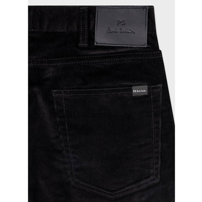 Paul Smith Men's Black Corduroy Pants, Tapered Fit