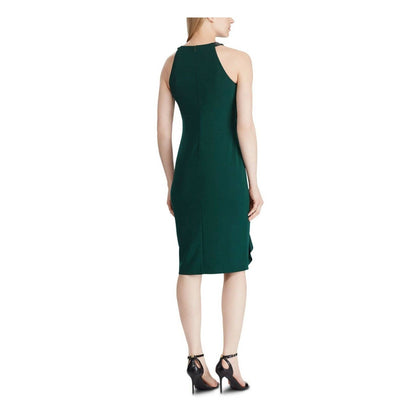 LAUREN RALPH LAUREN WOMEN'S KNOELYN COCKTAIL DRESS, DARK FERN GREEN