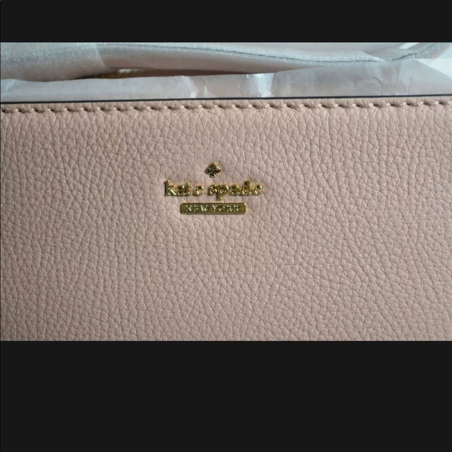 Kate Spade “Kingston Drive” Pale Pink Leather Crossbody Bag, Gold Hardware