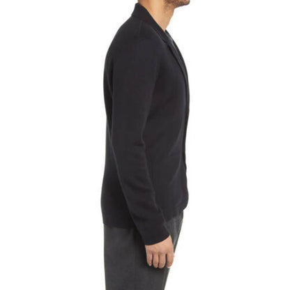 HUGO BOSS Men's Black Knit Novaro Button Up Sweater