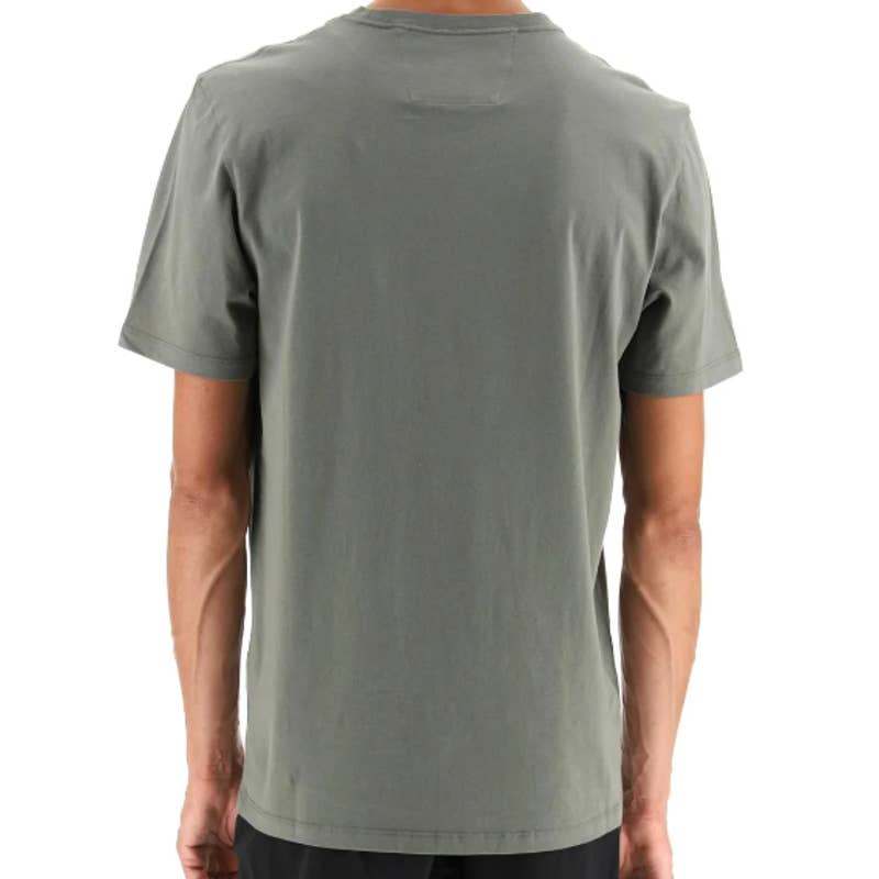 C.P. Company Men's "Moon Mist" Light Gray Signature Tee Shirt, Short Sleeve, Med
