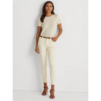 Lauren Ralph Lauren Foiled Jersey T-Shirt Mascarpone Cream