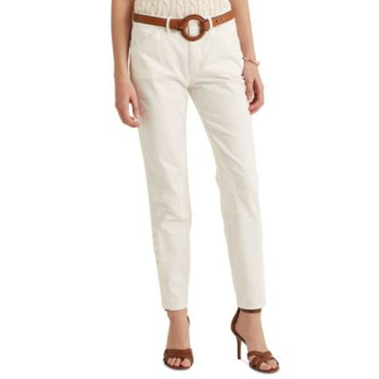 Lauren Ralph Lauren Women's White Stretch Chino Pants