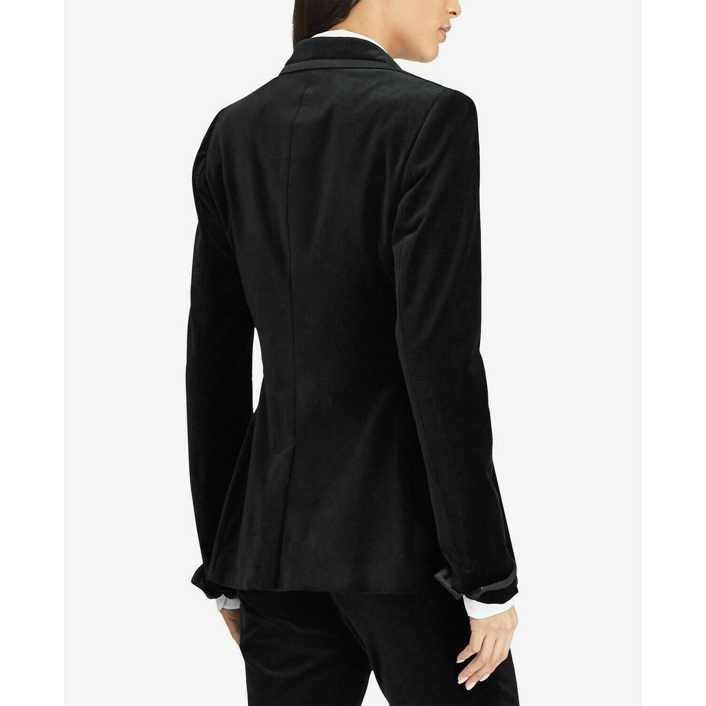 LAUREN RALPH LAUREN BRADBURN ONE BUTTON FRONT VELVET BLAZER, 10P, NWT $265