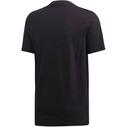 ADIDAS Men's Black & White Tech Tee Shirt, Shoulder Stripes