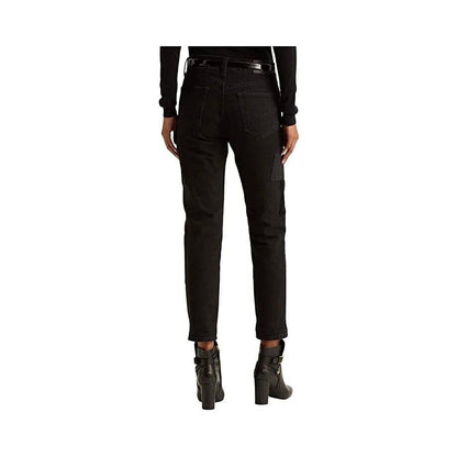 Lauren Ralph Lauren Patchwork Relaxed Tapered Jean Black Wash