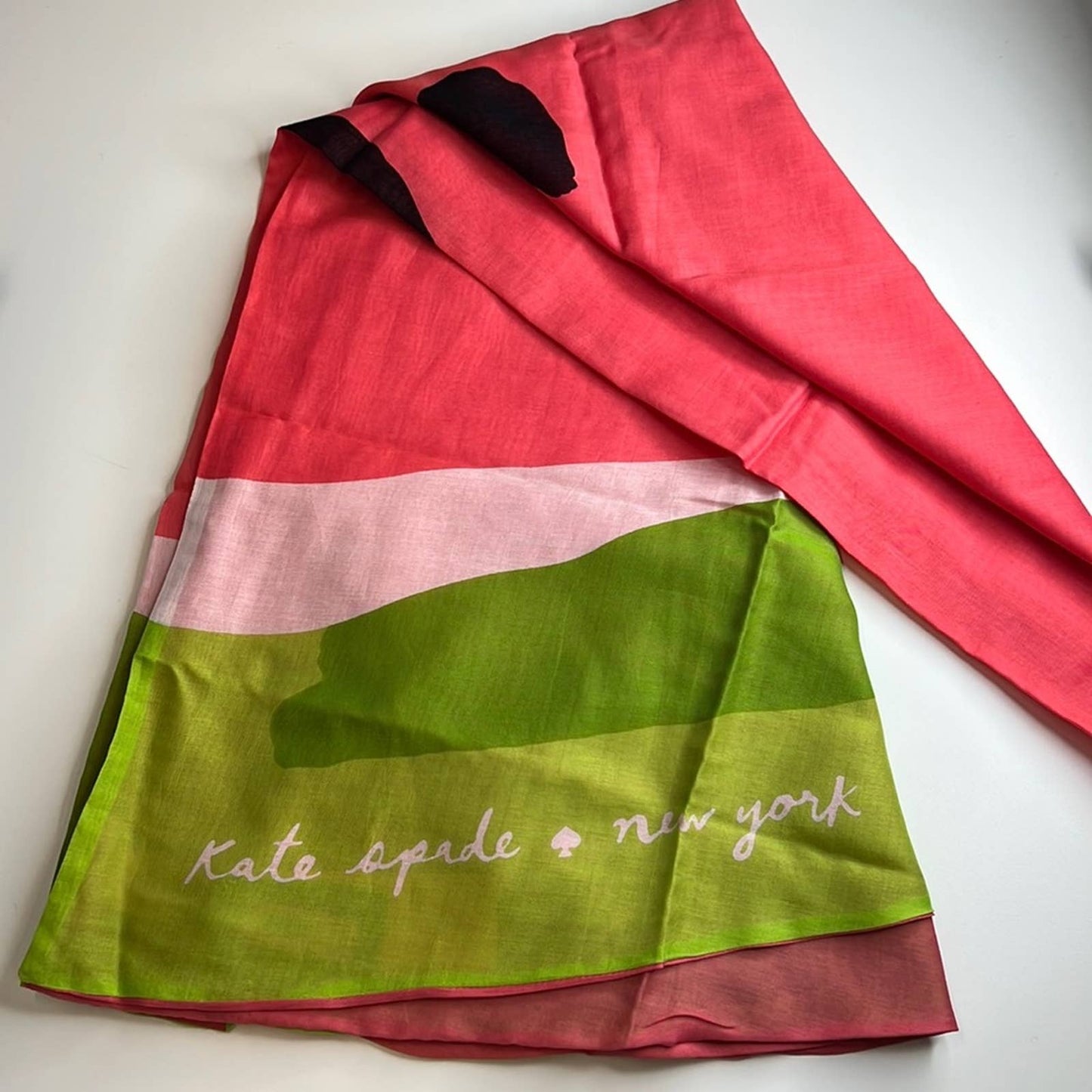 Kate Spade Pink, Black, & Green Watermelon Pareo Wrap,