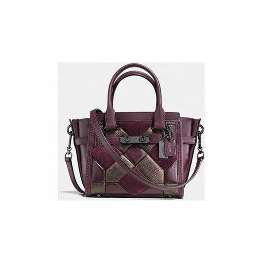 COACH SWAGGER 21 Canyon Quilt Carryall 55511 Oxblood Leather