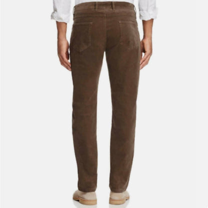 The Men's Store Men's Brown Corduroy Pants, Straight Leg