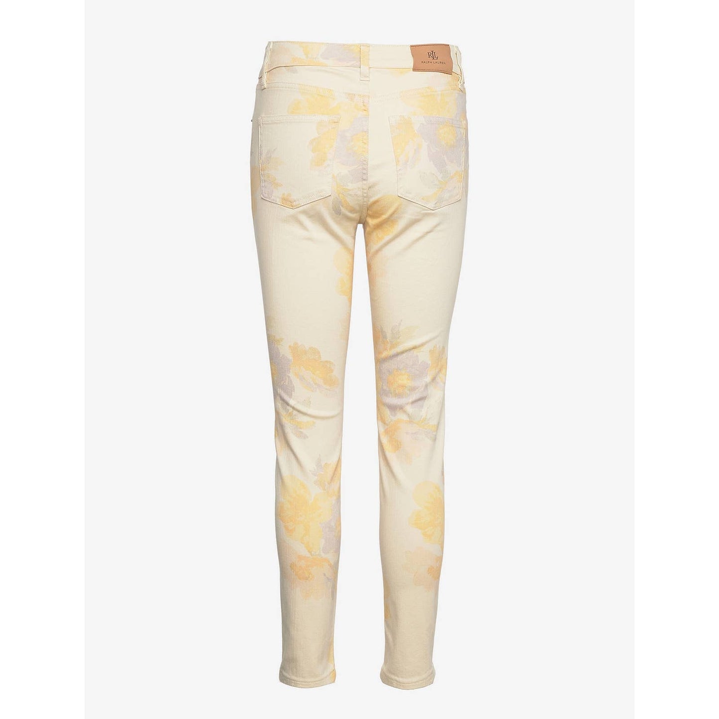 Lauren Ralph Lauren Floral High-Rise Skinny Ankle Jeans Blush Yellow Multi