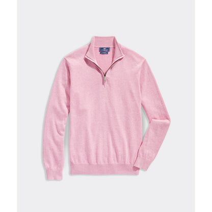 Vineyard Vines Men's Pink Lavender "Thaxter" 1/4 Zip Sweater