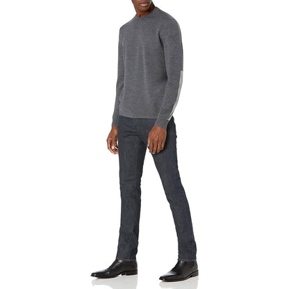 Theory Men's "Arnaud" Dark Heather Gray Regal Mock Neck Sweater