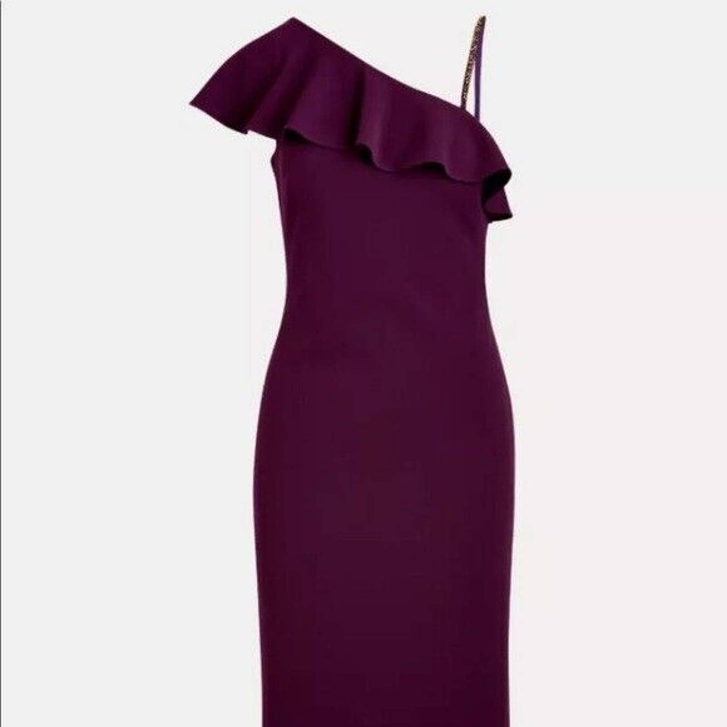 LAUREN RALPH LAUREN RETAH ASYEMETRICAL COCKTAIL DRESS, PURPLE SZ 12, NWT $175