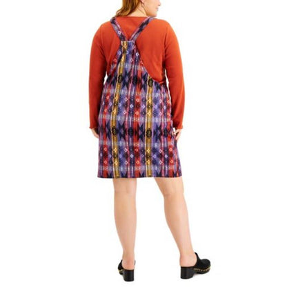 Jolie & Joy by FCT Full Circle Trends Multi-Color Printed Overall Dress