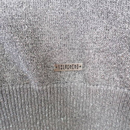 HUGO HUGO BOSS OVERSIZED-FIT WOOL-BLEND SWEATER WITH SPARKLE EFFECT