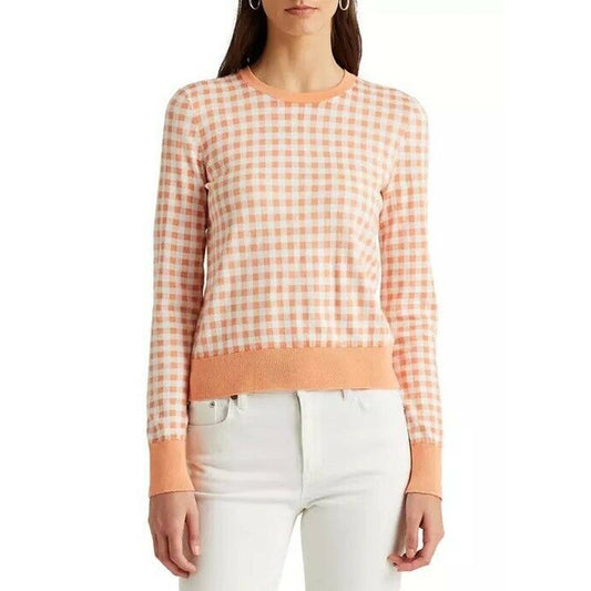 Lauren Ralph Lauren Floral Cotton-Modal Sweater Shell Coral White