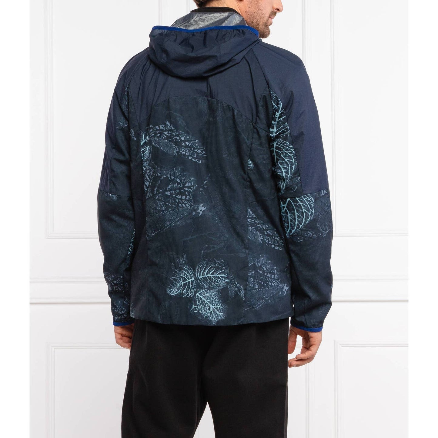 BOSS BY HUGO BOSS PACKABLE JACKET IN WATER-REPELLENT FABRIC WITH BOTANICAL PRINT