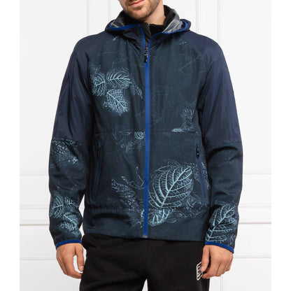 BOSS BY HUGO BOSS PACKABLE JACKET IN WATER-REPELLENT FABRIC WITH BOTANICAL PRINT