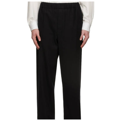 Lemaire Men's Black "Pyjama" Style Pants w/ Drawstring Waist & Pockets