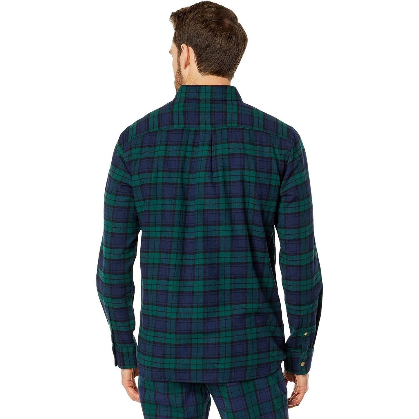 Vineyard Vines Men's Green, Black, & Navy Blue "Blackwatch" Flannel Button-Down