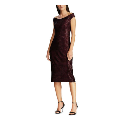 RALPH LAUREN MARALYSE SEQUINNED COCKTAIL DRESS