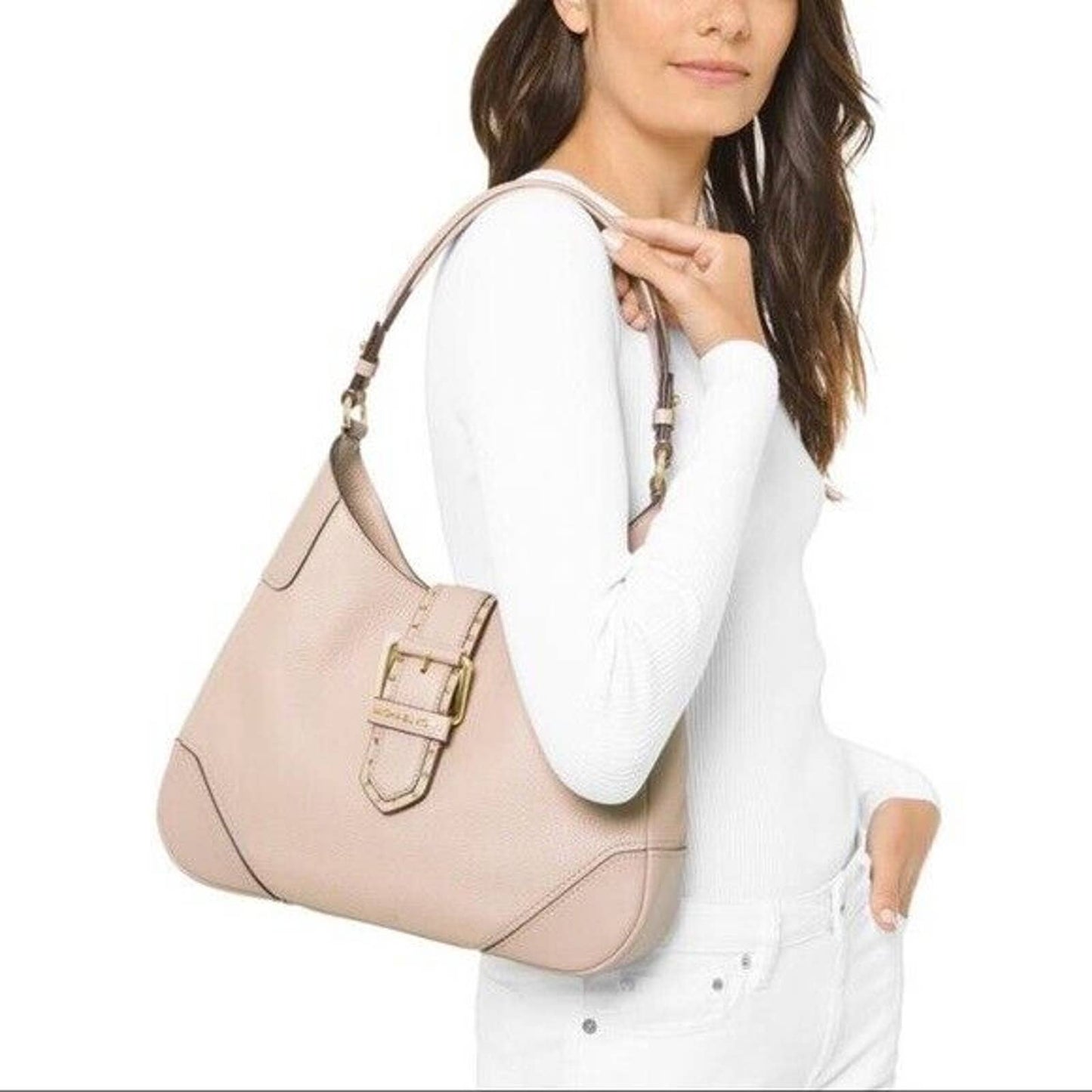 MICHAEL Michael Kors Lillian Shoulder Bag, Soft Pink Leather
