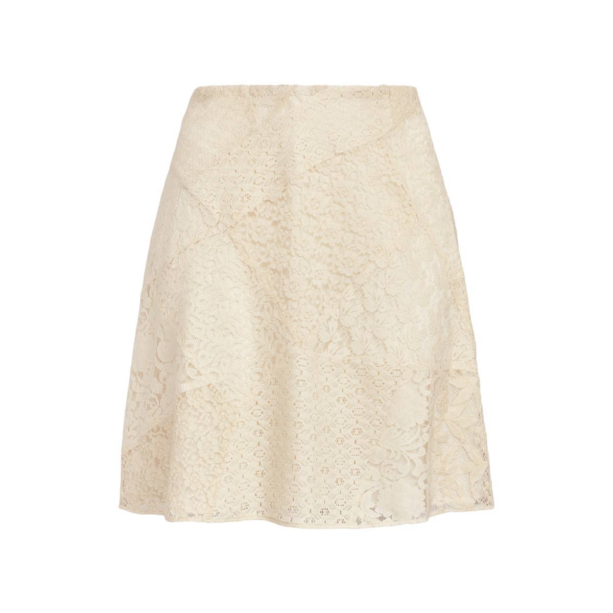 Lauren Ralph Lauren Patchwork Lace Skirt Mascarpone Cream