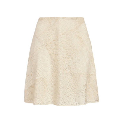 Lauren Ralph Lauren Patchwork Lace Skirt Mascarpone Cream