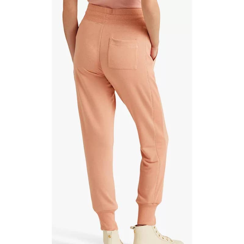 Lauren Ralph Lauren Women's Rose Tan Pink Jogger Pants w/ Drawstring, Size Large