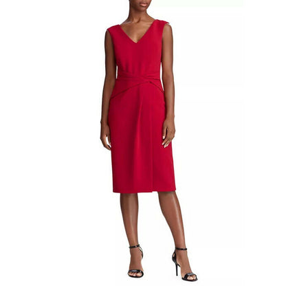 LAUREN RALPH LAUREN LADIES ASTAH RUCHED SLEEVELESS DRESS