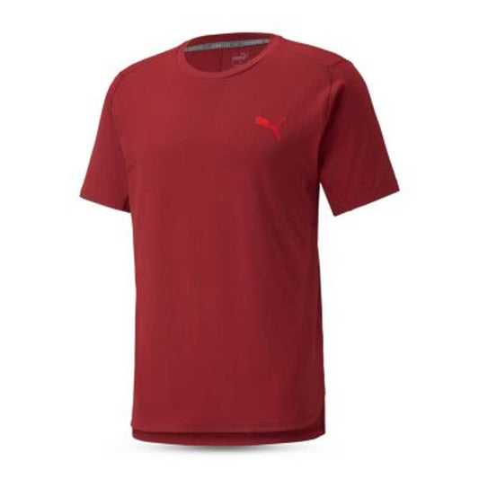 PUMA Men's Red Jersey "Cloudspun" Athletic Tee Shirt, Size Small
