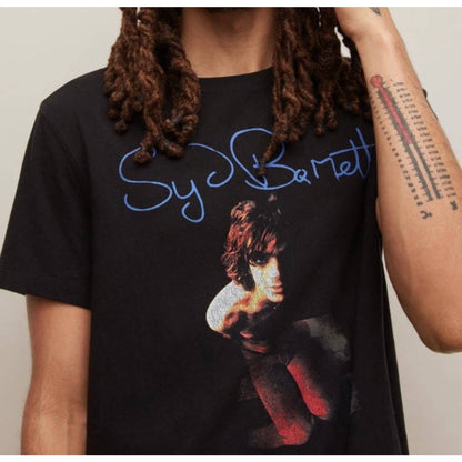 John Varvatos Men's "Syd Barrett" Floor Shot Crewneck Graphic Tee Shirt