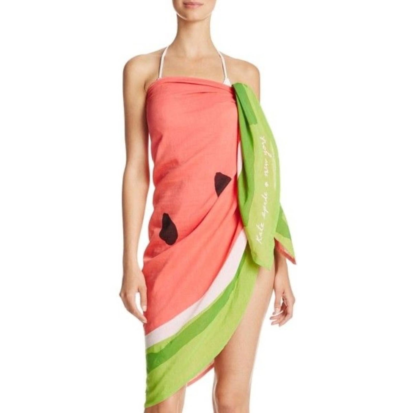 Kate Spade Pink, Black, & Green Watermelon Pareo Wrap,