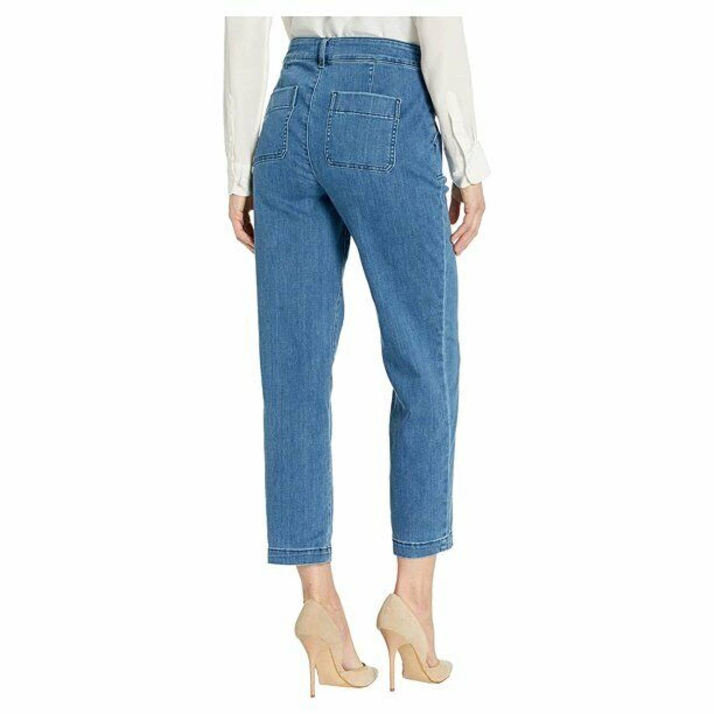 NYDJ LADIES PERALTA STRAIGHT ANKLE CHINO JEANS SZ 8, NWT $119