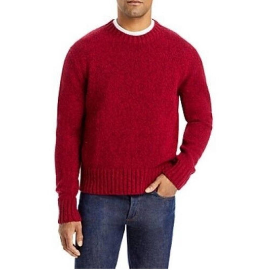 Hugo Boss Men’s “Siove” Open Pink Red Knit Sweater, Size Large