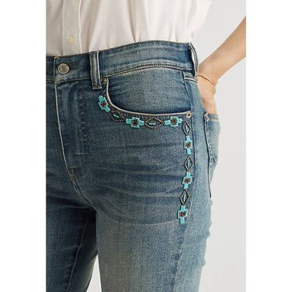 Lauren Ralph Lauren Women's Mojave Blue Wash Super Stretch High Rise Jeans