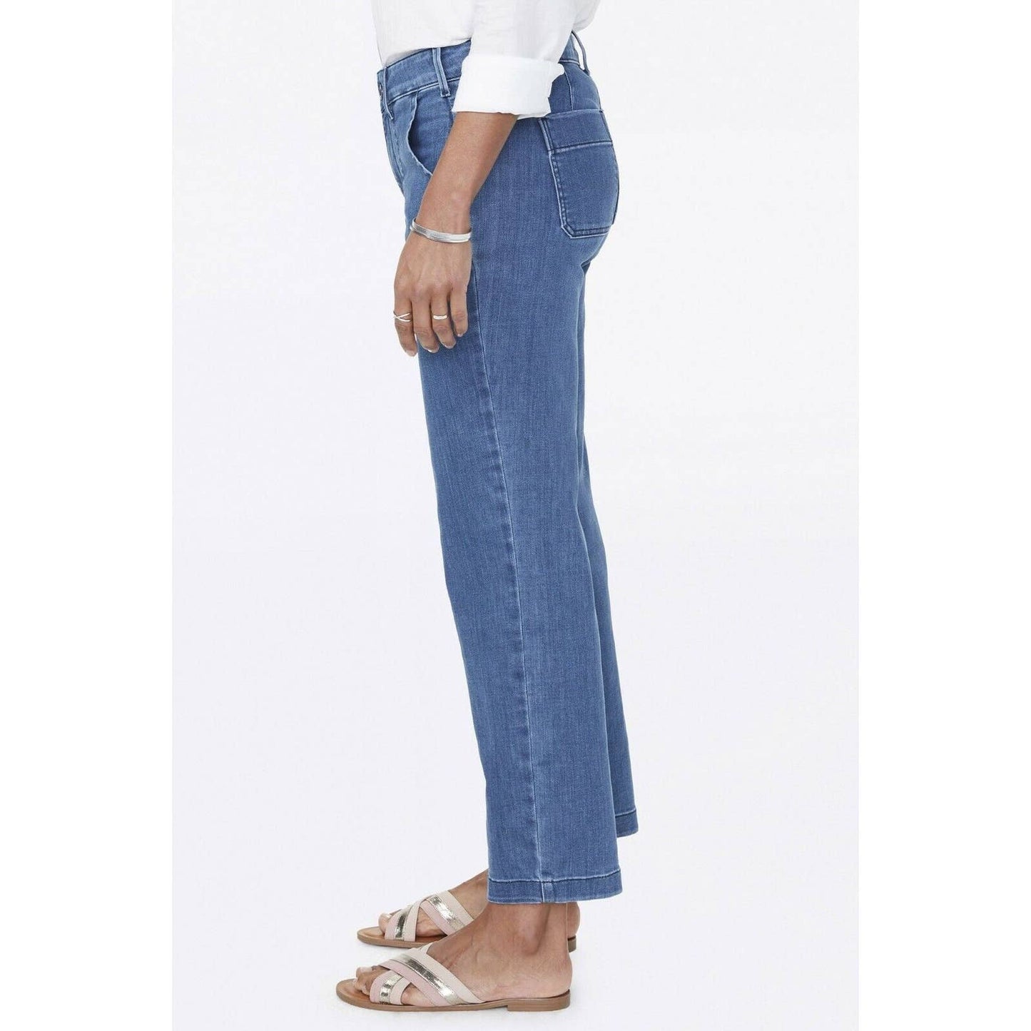 NYDJ LADIES PERALTA STRAIGHT ANKLE CHINO JEANS SZ 8, NWT $119