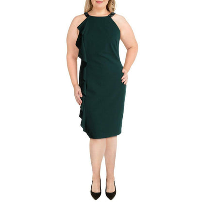 LAUREN RALPH LAUREN WOMEN'S KNOELYN COCKTAIL DRESS, DARK FERN GREEN