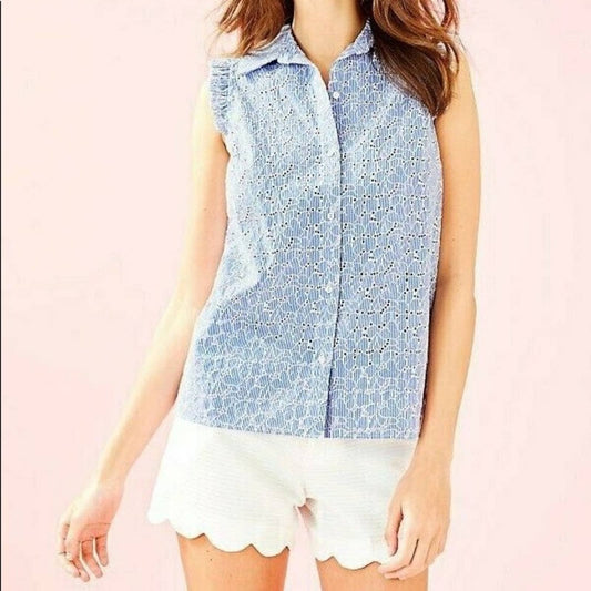 Lilly Pulitzer Lenox Eyelet Top, NWT